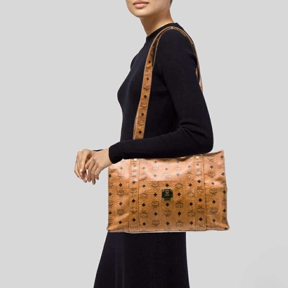 MCM Cognac Visetos Tote Bag - Picture 16 of 16